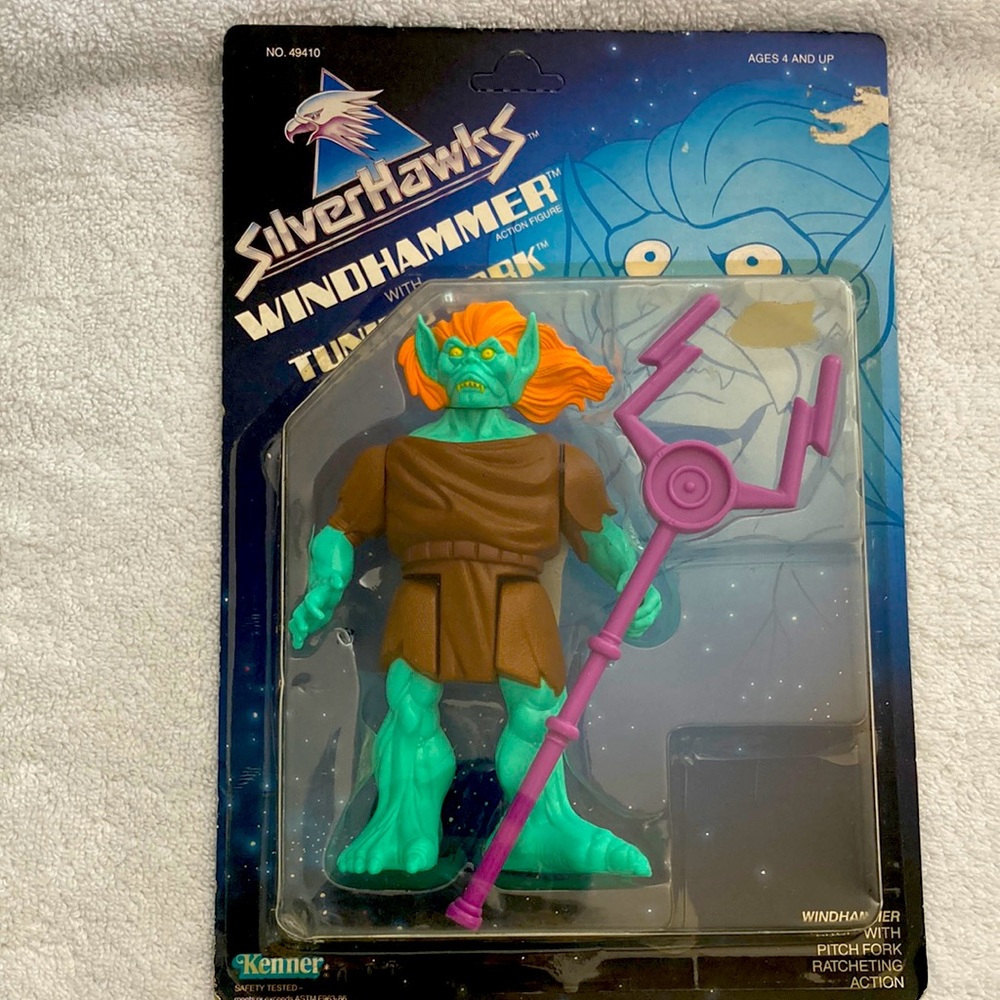 Kenner 1987 silverhawks windhammer with tuning fork